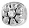 wholesale Relief flower with CZ silver bead compatible with Pandora beads and bracelets