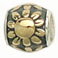 wholesale Sunflower 2-tone sterling silver bead compatible with Pandora beads and bracelets