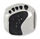 foot print silver beads