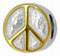 peace sign silver beads