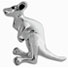 sterling silver kangaroo for Murano jewelry