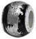wholesale Silver foil with black epoxy on 925 sterling silver bead compatible with Pandora silver jewelry