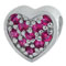 Pink heart 925 sterling silver bead for European charm bracelets