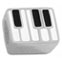 Piano key silver bead jewelry