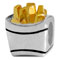 French fries 925 sterling silver bead