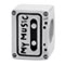 cassette tape 925 sterling silver bead charms