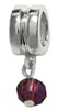 wholesale Sterling silver bead with February dangle birthstone compatible with Pandora beads and bracelets