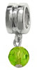 wholesale Sterling silver bead with August dangle birthstone compatible with Pandora beads and bracelets