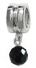 wholesale Sterling silver bead with Black facet dangle bead compatible with Pandora beads and bracelets
