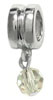 wholesale Sterling silver bead with AB color facet dangle bead compatible with Pandora beads and bracelets