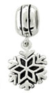wholesale Sterling silver bead with dangle silver snowflake compatible with Pandora beads and bracelets