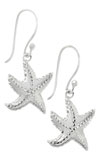 Starfish sterling silver earrings