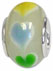 wholesale Multi color hearts on white glass beads with 925 sterling silver caps compatible with Pandora beads and bracelets