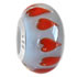 red heart glass bead jewelry