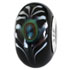 black glass bead with tress jewelry