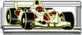 race car double link charms