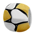 two-tone sterling silver bead charms