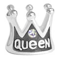 crown silver beads for Modular bead jewelry