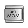#1 mom Italian laser charm